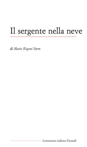 Il sergente nella neve (Italian language, 2001, Einaudi)
