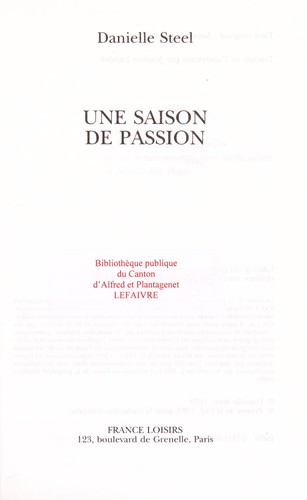 Une saison de passion (French language, 1997, France loisirs)