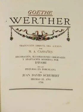 Werther (Hardcover, Spanish language, 1945, Juan Vila)