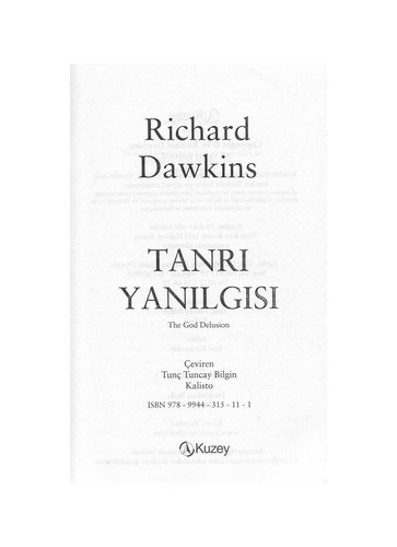 Richard Dawkins: Tanrı yanılgısı (Turkish language, 2008, Kuzey)