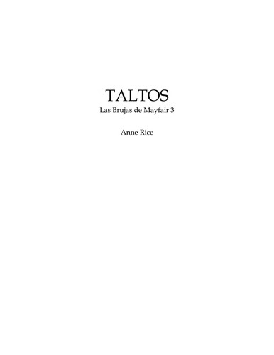 Taltos (Spanish language, 2005, Ediciones B)