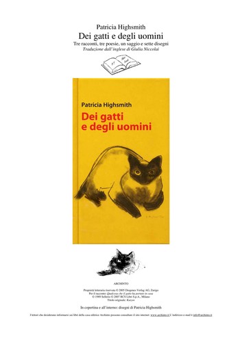 Dei gatti e degli uomini (Italian language, 2007, Archinto)