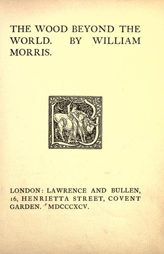 William Morris: The Wood Beyond the World