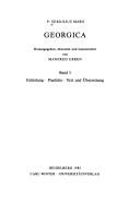 GEORGICA;BAND ONE. (Hardcover, 1985, Heidelberg)