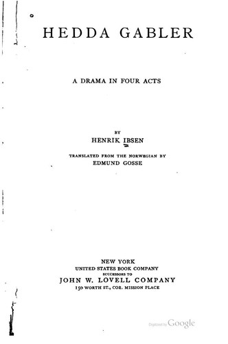 Hedda Gabler (1891, United States book company)