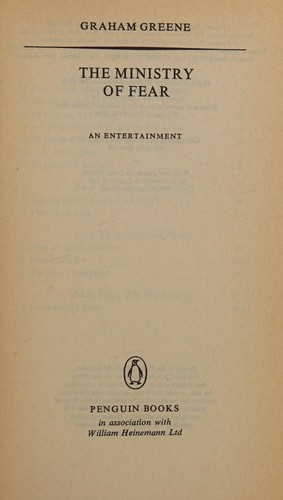 Graham Greene: The Ministry of Fear (Paperback, 1978, Penguin (Non-Classics))