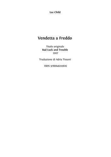 Vendetta a freddo (Italian language, 2010, RL Libri)