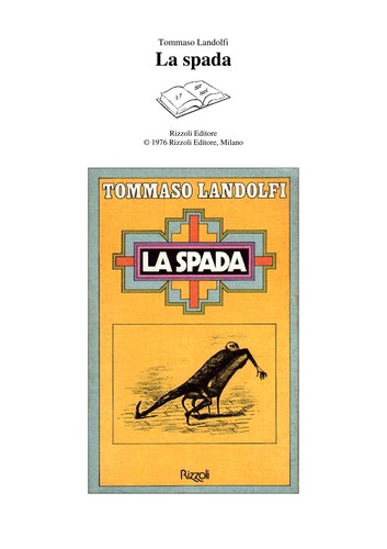 La spada (Italian language, 2001, Adelphi)