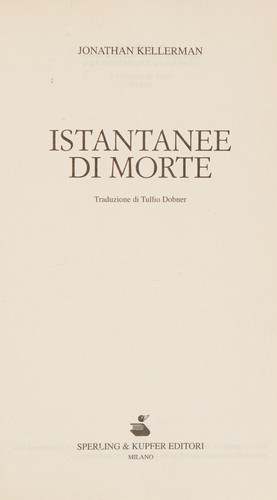 Jonathan Kellerman: Istantanee di morte (Italian language, 2003, Sperling & Kupfer)