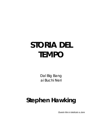 Dal Big Bang ai buchi neri (Italian language, 2007, Rizzoli)