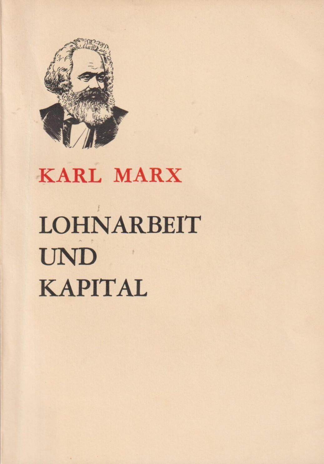 Lohnarbeit und Kapital (German language, 1975, Foreign Languages Press)