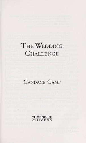 Candace Camp: The Wedding Challenge (2008, Thorndike Press)