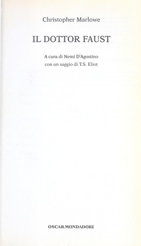 Il dottor Faust (Italian language, 2008, Mondadori)