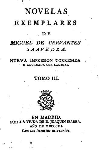 Miguel de Unamuno: Novelas exemplares (Spanish language, 1803, J. Ibarra)