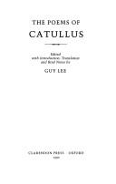 Gaius Valerius Catullus: The poems of Catullus (1990, Clarendon Press, Oxford University Press)