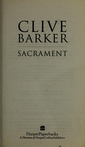 Sacrament (1996, HarperPaperbacks)