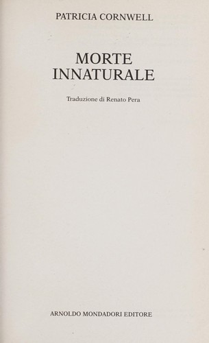 Morte innaturale (Italian language, 2001, Mondadori)