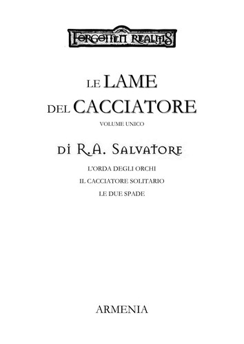 Le lame del cacciatore (Italian language, 2010, Armenia)