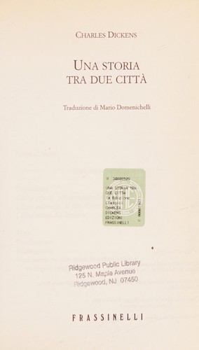 Una storia tra due citta (Italian language, 2000, Frassinelli)