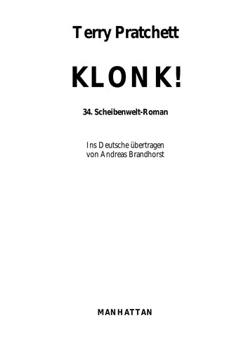 Klonk! (German language, 2008, Goldmann)