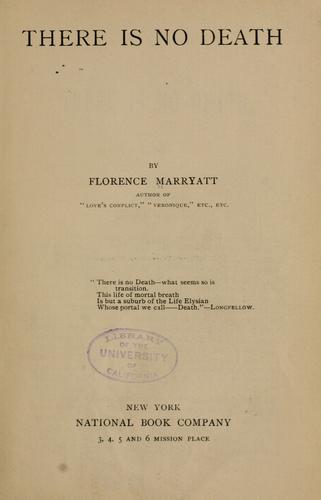 Florence Marryat: There is no death (1891, National Book Company)