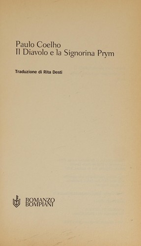 Il Diavolo E La Signorina Prym (Letteraria) (Hardcover, Italian language, 2000, Bompiani)