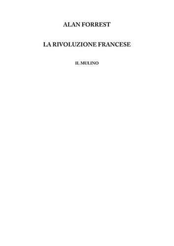 Alan I. Forrest: La Rivoluzione francese (Italian language, 1999, Il Mulino)