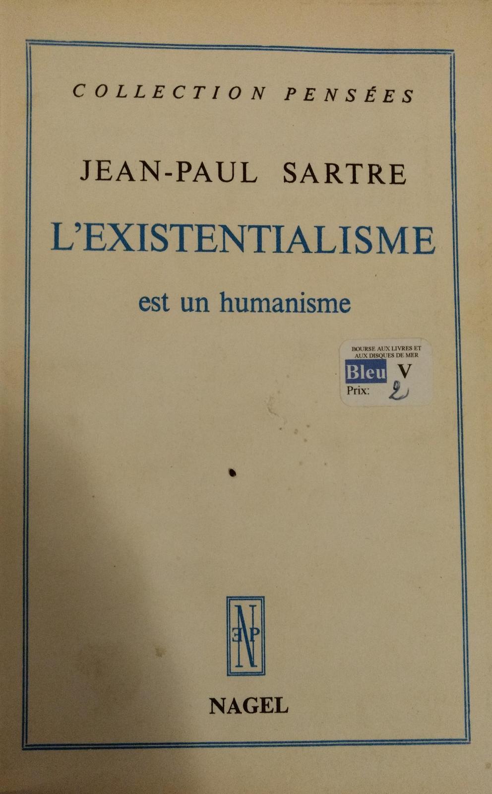 L'existentialisme est un humanisme (French language, Les Éditions Nagel)