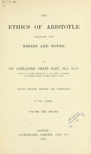 Aristotle, Aristotle;  And Critical Notes  Analysis  Translator  J.E.C. Welldon, C. D. C. Reeve, Terence Irwin: The ethics of Aristotle (1866, Longmans, Green)