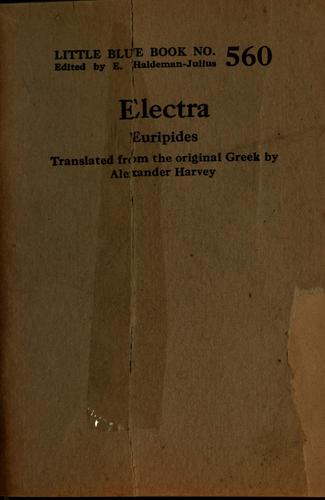 Electra (1924, Haldeman-Julius Co.)