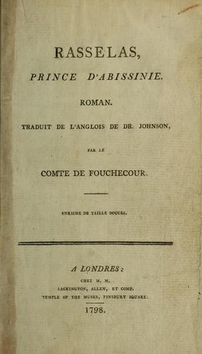 Samuel Johnson LL.D.: Rasselas, prince d'Abissinie (French language, 1798, Lackington, Allen)