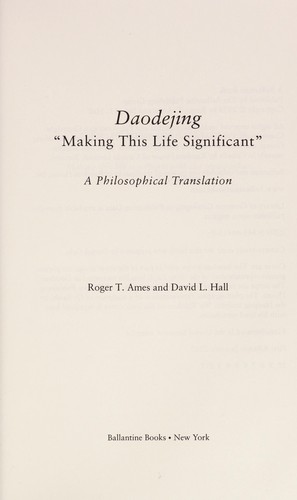 Daodejing (2003, Ballantine Books)