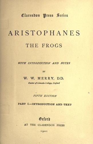 The  frogs (1901, Clarendon Press)