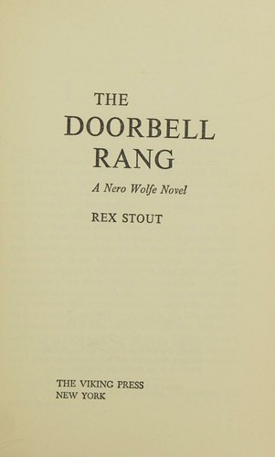 Rex Stout: Doorbell Rang, The (1965, The Viking Press)