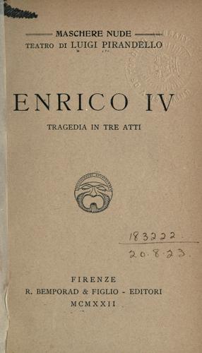 Enrico IV (Italian language, 1922, R. Bemporad)