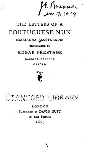 The Letters of a Portuguese Nun (Marianna Alcoforado) (1893, D. Nutt)