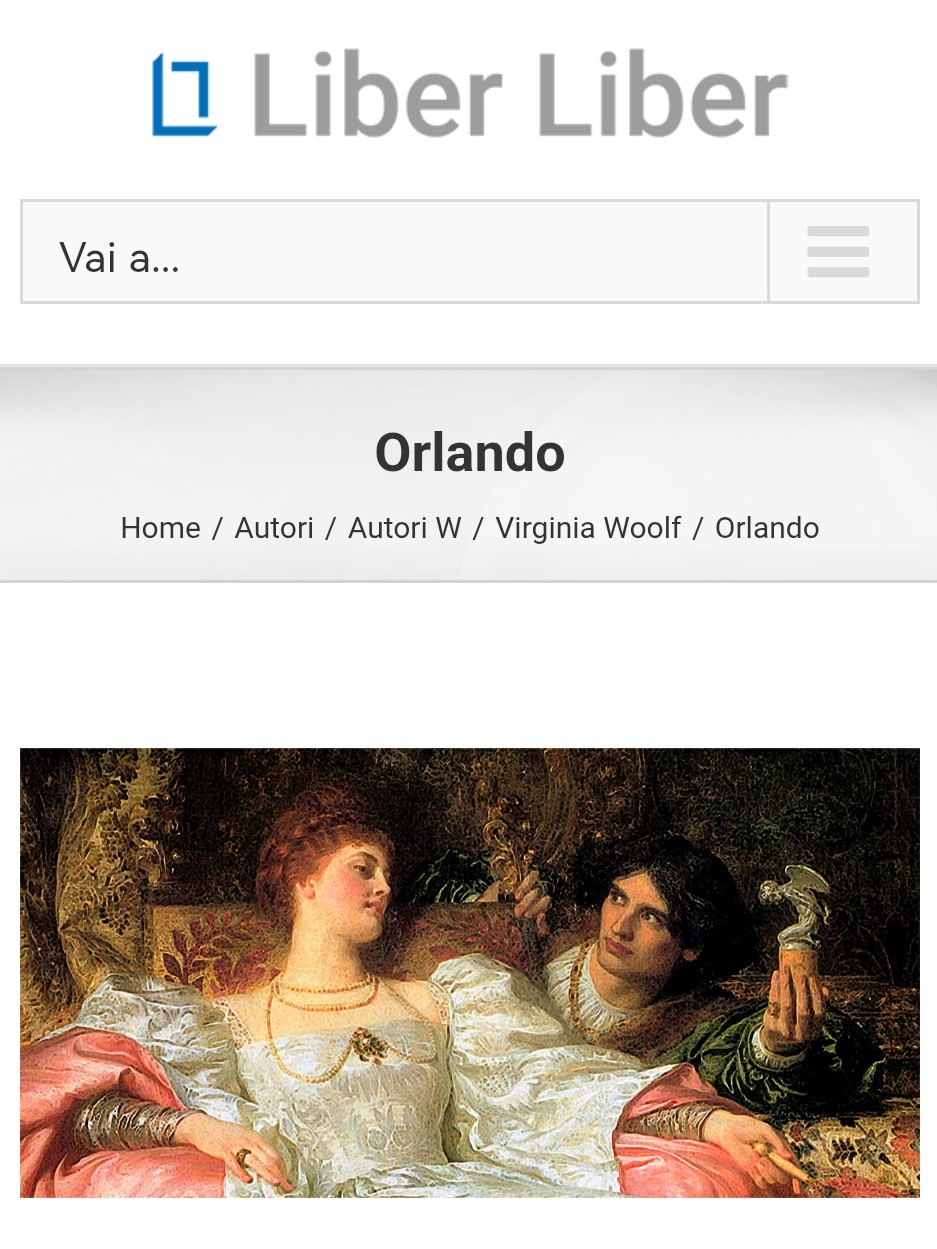 Virginia Woolf: Orlando (EBook, Italiano language, Liber liber)