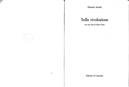 Sulla rivoluzione (Italian language, 2006, Einaudi)