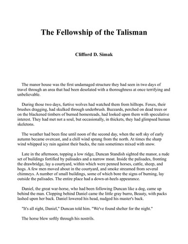 The Fellowship of the Talisman (Hardcover, 1992, Amereon Ltd)