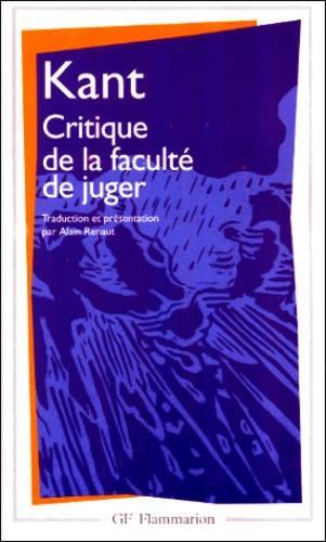 Critique de la faculté de juger (French language)