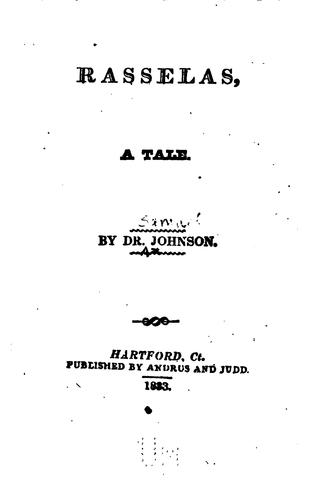Samuel Johnson LL.D.: Rasselas: A Tale ... (1833, Andrus and Judd)