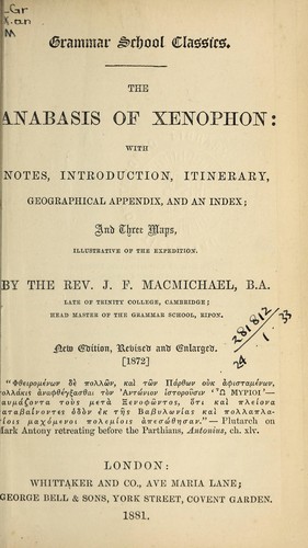 The Anabasis of Xenophon (1881, Whittaker)