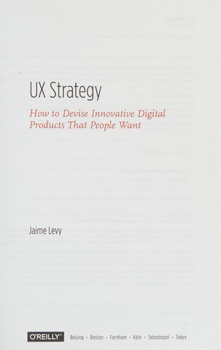 Jaime Levy: UX strategy (2015)