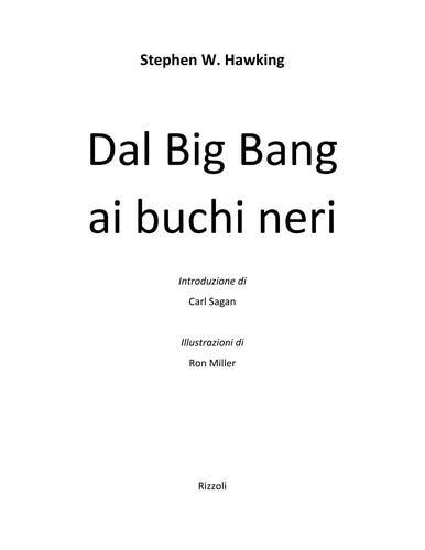 Dal Big Bang ai buchi neri (Italian language, 1988)