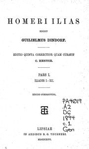 Homeri Ilias (Ancient Greek language, 1894, In aedibus B. G. Teubneri)
