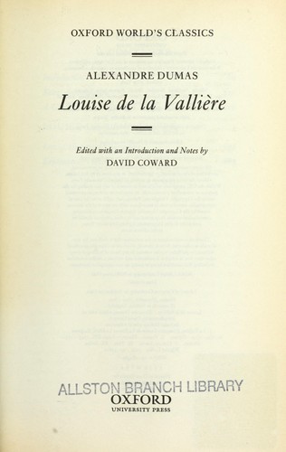 Louise de la Vallière (1998, Oxford University Press)