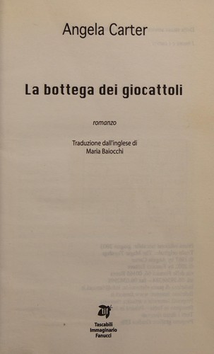 Angela Carter: La bottega dei giocattoli (Italian language, 2003, Fanucci)