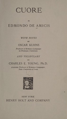 Cuore (Italian language, 1923, H. Holt and company)