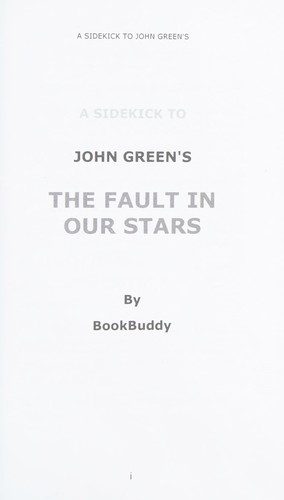 BookBuddy: A sidekick to John Green's The fault in our stars (2014, [CreateSpace Independent Publishing Platform])