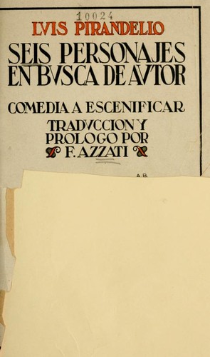 Seis personajes en busca de autor (Spanish language, 1900, Sempere)